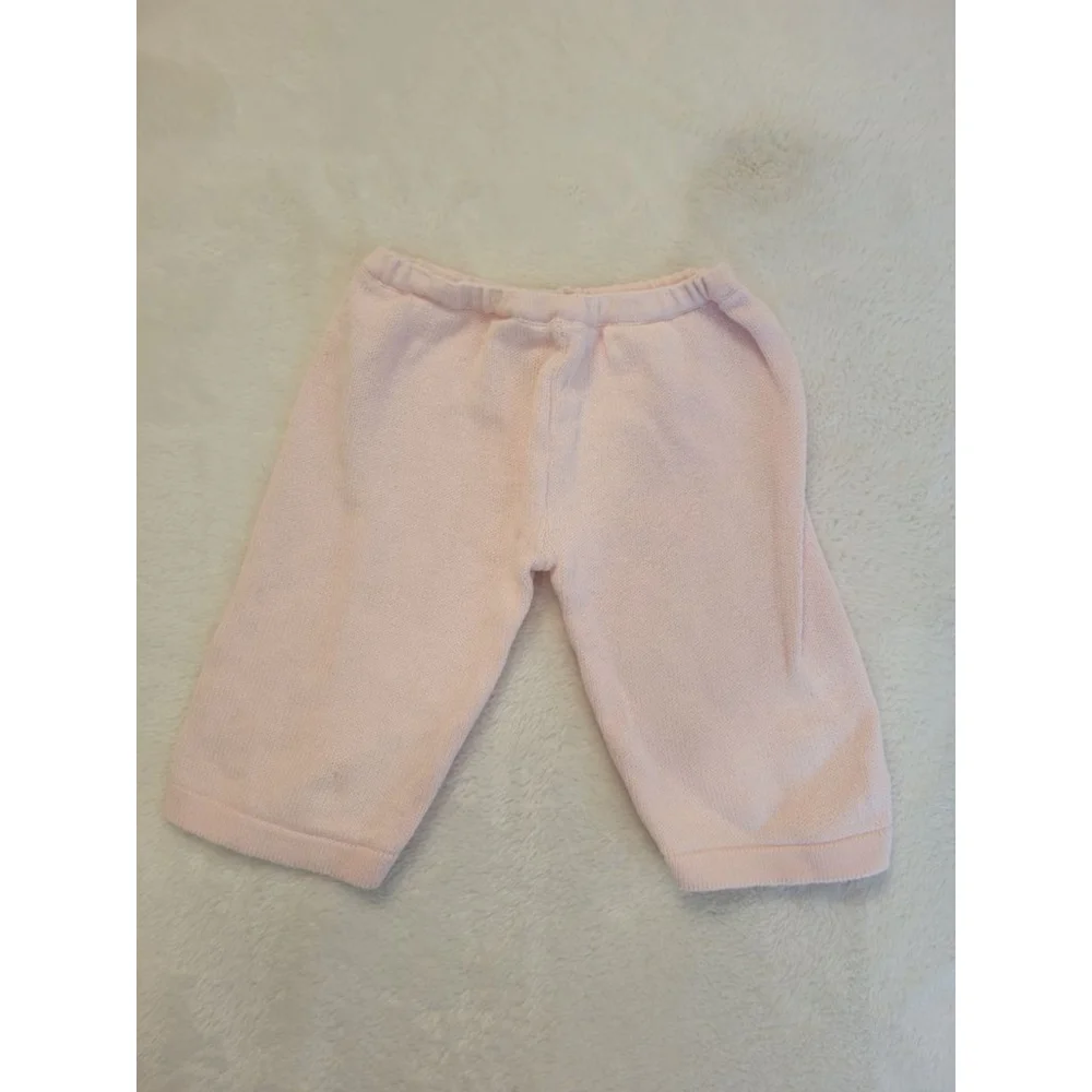 Bundle 2 Vintage Teddy Tots Baby Girl Pink Knit Sets Size 0